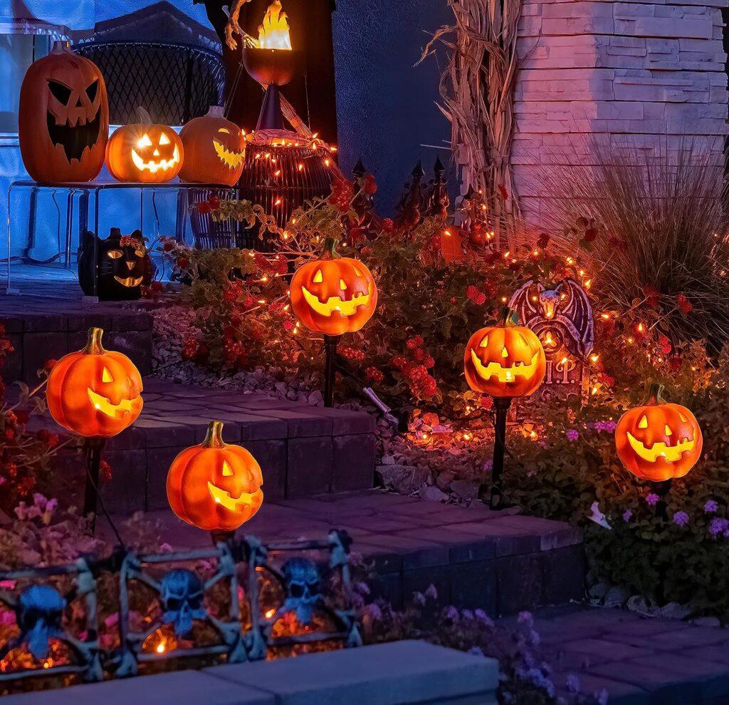halloween home decor ideas pumpkin lights